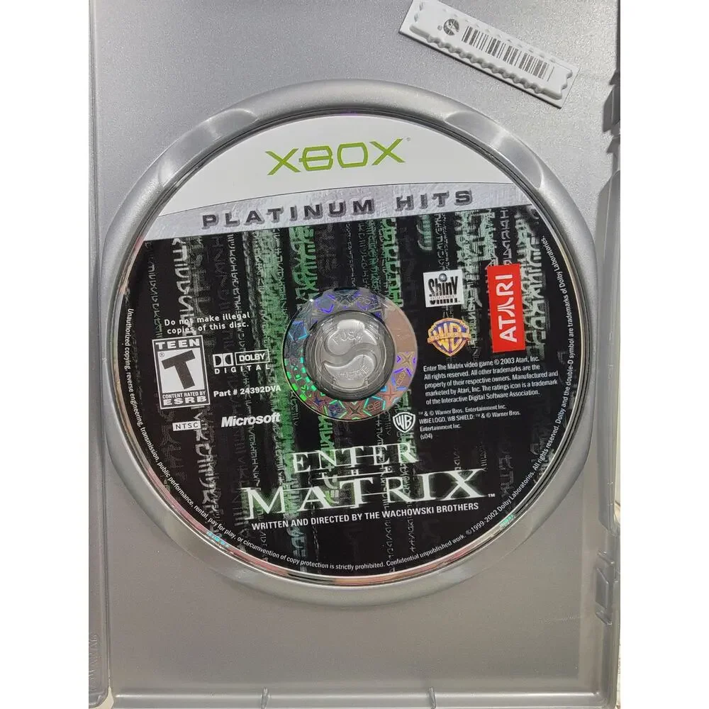 Enter the Matrix Platinum Hits Original Xbox CIB Tested and Working